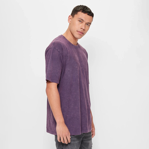 Camiseta ligera de secado rápido con cuello redondo de alta calidad para hombre, manga corta de punto de bambú 3D con hombros caídos, talla personalizada, sólida, de gran tamaño - Product Image 3