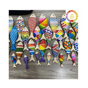 Poisson en bois durable Décoration intérieure du Vietnam Idéal pour les magasins côtiers et les centres de villégiature - Product Image 1