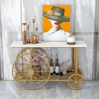 Table console moderne en métal, plateau en métal, pliable, élégante, meubles de salon avec base de pieds, tables multifonctionnelles pour toutes les positions