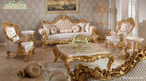 Juego de sofá moderno de cuero Chesterfield para el hogar, muebles de sala de estar europeos marrones, juego de sofá Europeo de 7 plazas en madera de teca - Product Image 2