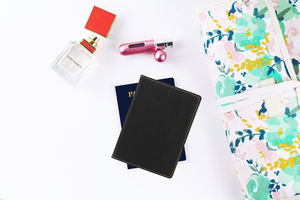 Feature Wholesale Fashionable Custom Logo RFID Blocking Genuine Leather <b>Passport</b> <b>Holder</b> PTH-0047B - Product Image 4