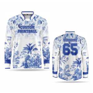 Paintball Jersey manga larga personalizado sublimado impresión transpirable secado rápido deportes al aire libre equipo uniforme para hombres y jóvenes - Product Image 1