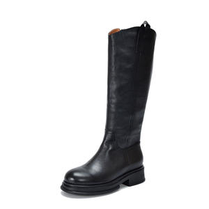 Bottes hautes en suède pour femme, en faux suède doux, à talon carré, décontractées, classiques, pour l'équitation - Product Image 4