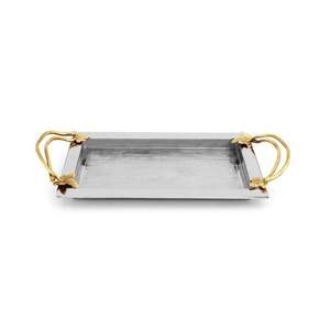 Bandeja decorativa para servir en el hogar de diseño único, bandeja para servir de acero inoxidable de la mejor calidad con asas a un precio atractivo - Product Image 3