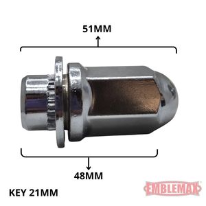 Emblemax 2007-2 arruela oscilante Reta LUG NUTS & Accessories chave 21 250 apos 2010 M14X1,5 (32 peças) - Product Image 2