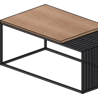 Table à manger en bois d'aulne au design moderne avec pieds pliants en acier pour hôtels, ateliers, parcs