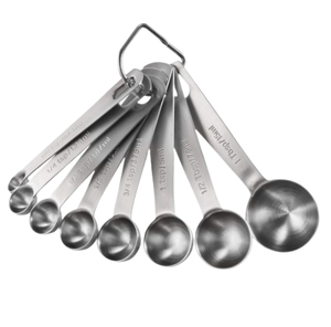 Tasses à mesurer en acier inoxydable pour la cuisson et la cuisson Ensemble de tasses et cuillères à mesurer modernes faites à la main en or - Product Image 6