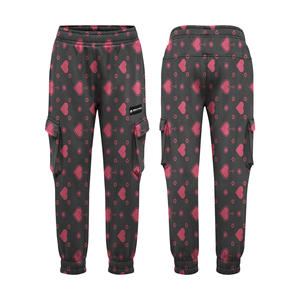 Pantalon Cargo taille haute pour femme Taille personnalisée Léger 100% coton Style décontracté avec poches Pantalon ample - Product Image 4