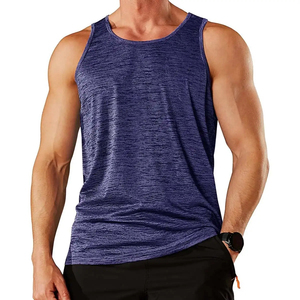 <b>Men's</b> <b>Pink</b> Wholesale O-Neck Knitted Quick Dry Sporty Tank Top Solid Color Sleeveless Vest Athletic Wear - Product Image 3