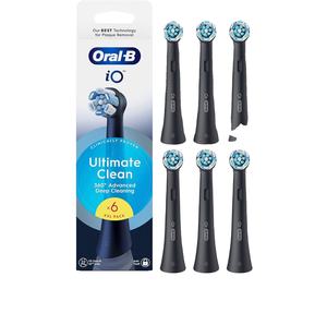 Cabezales Originales Oral-B iO Series Ultimate Clean Negros, Filamentos Cruzados, 6 Unidades - Product Image 1