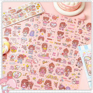 Mucha vibra kawaii! Adhesivos Decorativos de Fieltro Impermeables con Dibujos Animados y Mascotas para Decoración del Hogar - Product Image 3