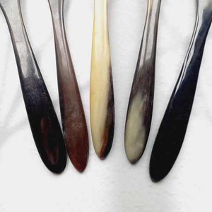 Lightweight Buffalo Horn Made Spoons for Luxury Dining Accessories Quality Ox Horn Spoon for Gifts Food-safe Ox Horn Spoon - Product Image 3