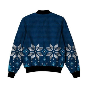 แจ็คเก็ตบอมเบอร์เบสบอลปักซับลิเมชันสำหรับผู้ชายเสื้อแจ็กเก็ตบอมเบอร์พิมพ์ลาย - Product Image 2