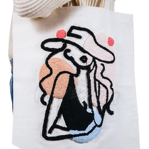 Pakistan Manufacturer Elegant Embroidered Tote <b>Bag</b> Handcrafted <b>Canvas</b> <b>Bag</b> for Students with Customization - Product Image 3