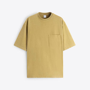 เสื้อยืดลำลองสำหรับผู้ชายเสื้อคอกลมเปิดไหล่ผ้าฝ้าย100% จากผู้ผลิต - Product Image 6