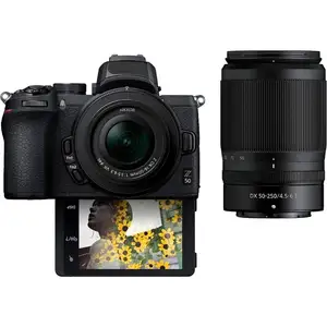 BIG PRICE Z50 Compact Mirrorless Digital Camera with Flip Under Selfie/Vlogger LCD | 2 Zoom Lens Kit