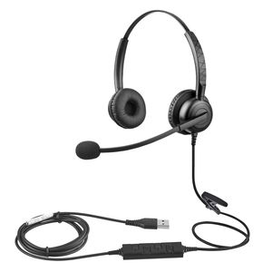 Auriculares <span class=keywords><strong>con</strong></span> Cable para Centro <span class=keywords><strong>de</strong></span> Llamadas, Auriculares Telefónicos USB <span class=keywords><strong>con</strong></span> Micrófono <span class=keywords><strong>con</strong></span> <span class=keywords><strong>Cancelación</strong></span> <span class=keywords><strong>de</strong></span> <span class=keywords><strong>Ruido</strong></span> para Comunicación, al Mejor Precio Económico - Product Image 2