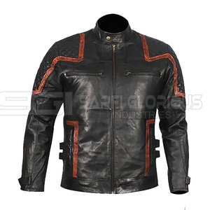 Nueva chaqueta de cuero genuino para hombres Chaquetas de cuero transpirables de material de alta calidad para hombres a precio barato Chaqueta de cuero para hombres - Product Image 1