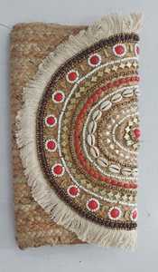 Custom Made Embroidered Beaded and Sequined <b>Fabric</b> Clutches Available in Assorted Designs for Resale - Product Image 2