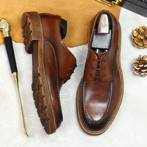 Men's British style loafers genuine leather breathable leather shoes buckle casual shoes wholesale at low prices - Product Image 4