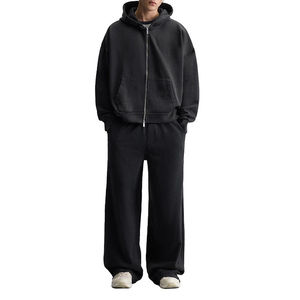 Sweat-shirt à col rond surdimensionné de haute qualité, taille plus, broderie 3D, épaules tombantes, sweat-shirt pour homme - Product Image 3