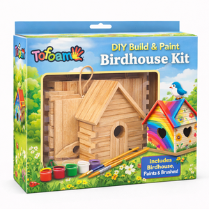 <span class=keywords><strong>Casa</strong></span> para Pájaros de <span class=keywords><strong>Madera</strong></span> Pulida, Moderna y Creativa, Decoración Navideña Multifuncional y Ecológica para Mesa, Pinturas Incluidas, Personalizable - Product Image 5