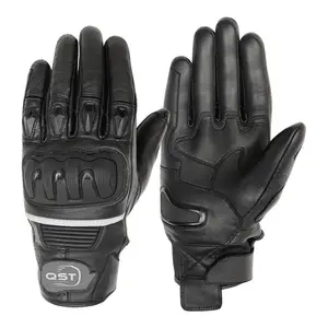 Sarung tangan balap motor kulit Premium produsen desain buatan khusus sarung tangan motor melindungi berkendara sepeda motor