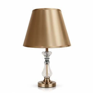 Lampada da tavolo moderna all'ingrosso con ombra oro D30 × H20cm, corpo in vetro portatile a batteria luce da scrivania per l'arredamento dell'home Office - Product Image 3
