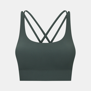 Soutien-gorge de sport à bretelles léger Technologie de séchage rapide Soutien élevé Bretelles réglables Fitness Running Front Logo Gym Style High - Product Image 3