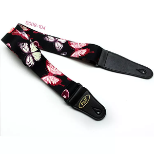 Sangle de guitare en polyester et impression par transfert thermique, nouveau style, vente directe d'usine, différents designs, ceintures de guitare personnalisées - Product Image 6