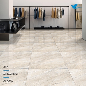 600 X600 Mmara couleur brun ivoire brillant carreaux de porcelaine en marbre émaillé de l'exportateur de carreaux de porcelaine - Product Image 3