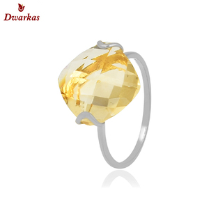 อัญมณีคุณภาพสูงคลาสสิกทันสมัย925แหวนหินซิทรินสีเงินสเตอร์ลิงของขวัญสำหรับผู้หญิงขายส่ง - Product Image 2