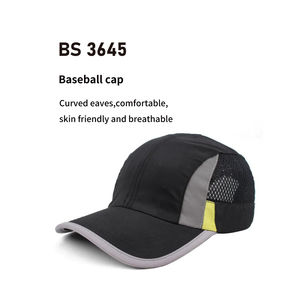 Gorra de Béisbol Deportiva de 6 Paneles de Poliéster con Contraste de Color, Lisa, al por Mayor, con Logotipo Bordado Personalizado Profesional - Product Image 1