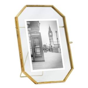 Cadre de photo en métal élégant cadre de photo en laiton suspendu or vente en gros de cadres muraux en verre décoratifs de mariage pour la décoration intérieure - Product Image 1