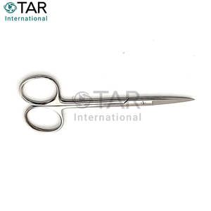 Ciseaux de dissection en acier inoxydable Iris 4,5 pouces Pointe fine droite Instruments chirurgicaux médicaux Laboratoire médical Ophtalmique - Product Image 6