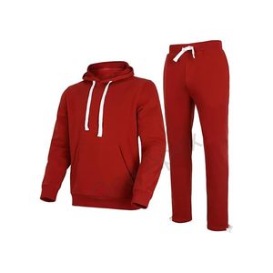 2025 hommes 100% coton polaire survêtement ensemble personnalisé 2 pièces Jogging costume OEM Streetwear tenue course entraînement pull survêtement - Product Image 3