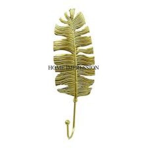 Nouvellement Arrivée De Haute Qualité Plaqué Or En Aluminium Coulé Ensemble de 2 Unique Fantaisie Feuilles Designer Décoration Murale Crochets et Cintres Fournitures - Product Image 2