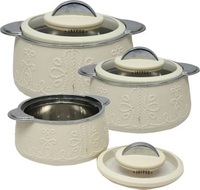Casserole isotherme King International en acier inoxydable, ensemble de casseroles à double paroi, boîte à lunch bento, chauffe-plat