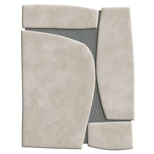 Alfombra de Lana Anudada a Mano de Diseño Abstracto Moderno, Alfombra Personalizada de Lujo, Pelo Alto, Color Beige Marfil, Antideslizante, Apta para Mascotas, Ovalada - Product Image 6