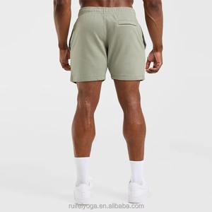 กางเกงขาสั้นออกกำลังกายผ้าฟลีซสำหรับผู้ชาย ผลิตตามแบบ OEM พร้อมโลโก้สั่งทำ ผ้าฝรั่งเศสเทอร์รี่ 100% ผ้าฝ้าย สำหรับวิ่งและเล่นกีฬา - Product Image 6