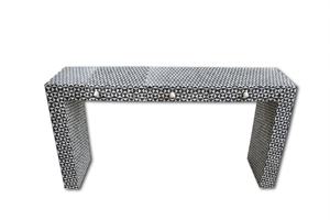 Console en incrustation d'os, meuble en incrustation d'os fait à la main, table - Product Image 6