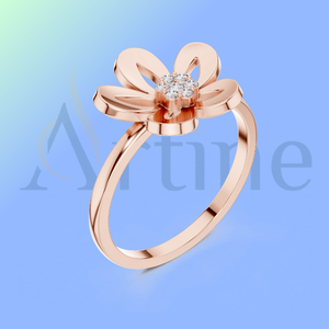 18K Customized Name <b>Initial</b> <b>Ring</b> in Silver or Gold - Product Image 1