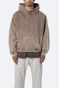 Streetwear Mens Oversized Hoodies Vintage Acid Wash Pullover Casual Sudadera con capucha - Product Image 3