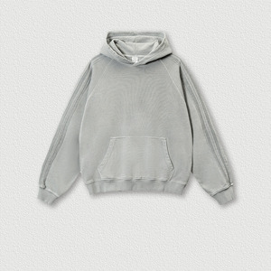 เสื้อฮู้ดผ้าฝ้ายสำหรับผู้ชายซักสีและขนาดได้กำหนดโลโก้100% ได้ตามต้องการ - Product Image 3