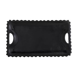 Plateau de service alimentaire noir design vintage en métal de qualité supérieure avec poignée dorée Plateau de service alimentaire de grande taille au meilleur prix - Product Image 6