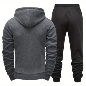 Conjuntos de Chándales con Cremallera Personalizados para Hombre, Tallas Grandes, Color Sólido y Estampado, Producto al por Mayor, Chándales con Cremallera para Hombre - Product Image 6