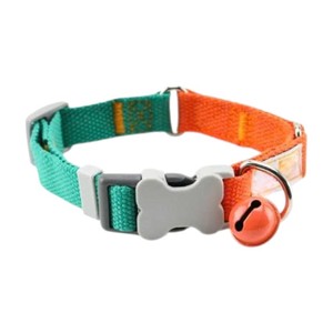 Collier pour chien réglable, léger, simple, en polyester imprimé, sûr, haute durabilité, confortable, doux, avec clochette, pour chiens de taille moyenne et petite - Product Image 3