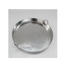 Assiette décorative ronde Vintage en métal, plateau de service, plateaux Ottoman avec plateau décoratif en métal solide - Product Image 1