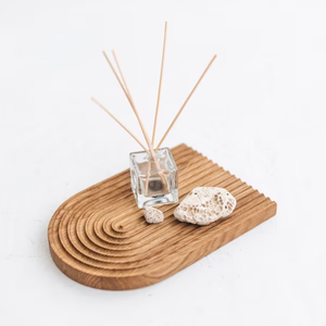 Nouvelle arrivée Boho en bois arc-en-ciel plateau assiette de service planche de bois décorative faite à la main du Vietnam - Product Image 1