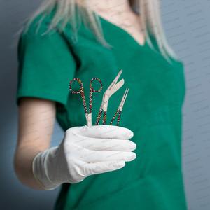 Vaslcare ชุดกรรไกร3ชิ้นสำหรับพยาบาลระดับพรีเมี่ยม, ชุดกรรไกรออกแบบอย่างหรูหรามีที่จับพิมพ์ลาย - Product Image 3